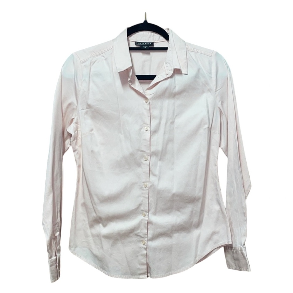 Metaphor Button Down Blouse - Baby Pink - Size S